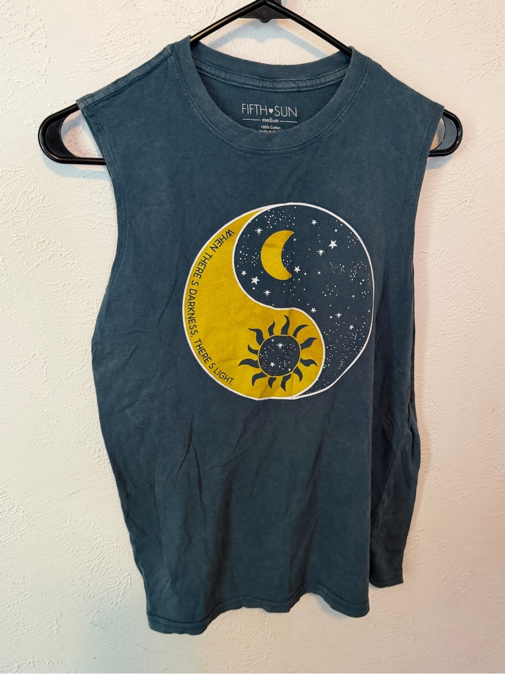 Fifth Sun Navy Graphic Tee with White Logo